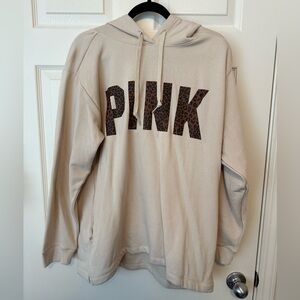 PINK Victoria's Secret Beige Hoodie Leppard hoodie